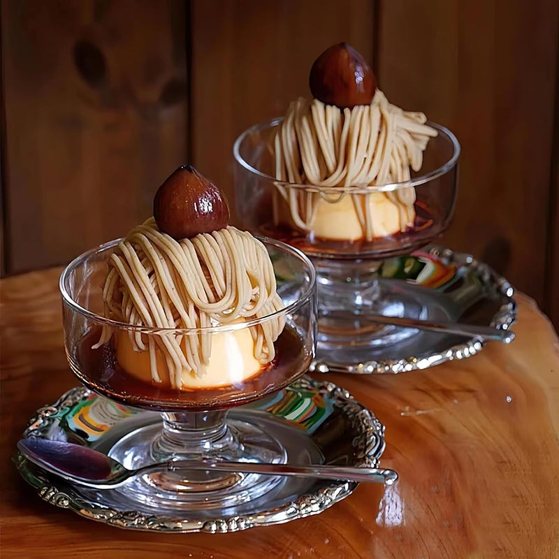 Kingrol 6 Pack Glass Dessert Bowls 65 oz Crystal Glass Bowls for Ice Cream Fruit Pudding Snack Cereal Nuts Premium Glass Serving Dishes Mini Trifle Bowl - Image 4
