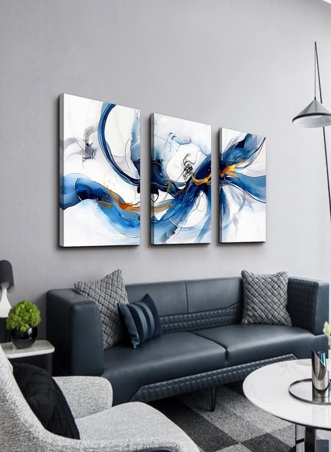 DZRWUBHS Abstract Canvas Wall Art for Living Room and Bedroom - Modern Family Frame Art Office Decor - Minimalism Ink Painting Pictures Artwork - Home Decorations 3 Piece - Image 2