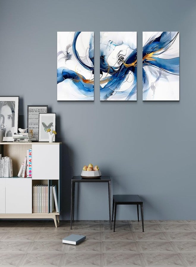 DZRWUBHS Abstract Canvas Wall Art for Living Room and Bedroom - Modern Family Frame Art Office Decor - Minimalism Ink Painting Pictures Artwork - Home Decorations 3 Piece - Image 5