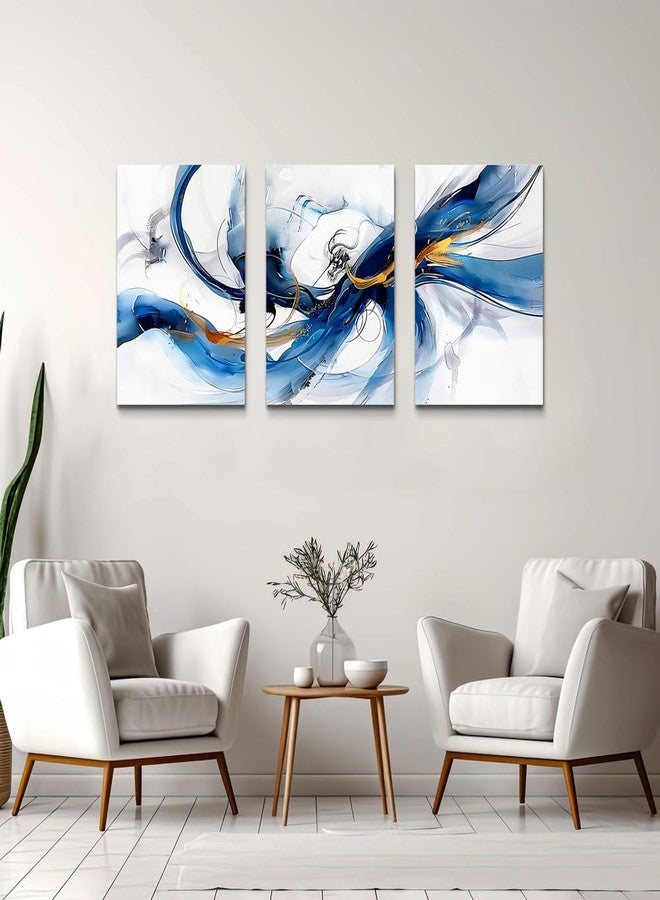 DZRWUBHS Abstract Canvas Wall Art for Living Room and Bedroom - Modern Family Frame Art Office Decor - Minimalism Ink Painting Pictures Artwork - Home Decorations 3 Piece - Image 3