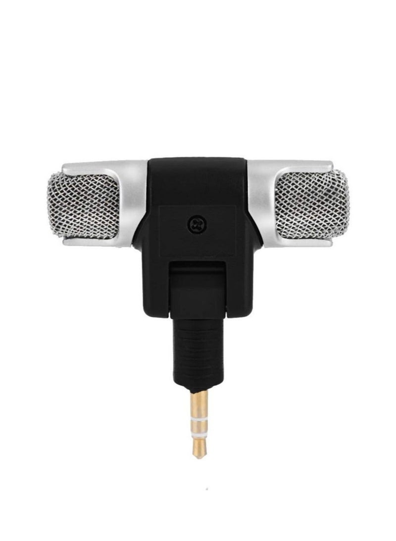 Captaintech Mini Stereo Condenser Microphone, Omnidirectional Condenser Microphone with 3.5mm Gold-plating Plug Jack for PC Laptop MD Camera - Image 2