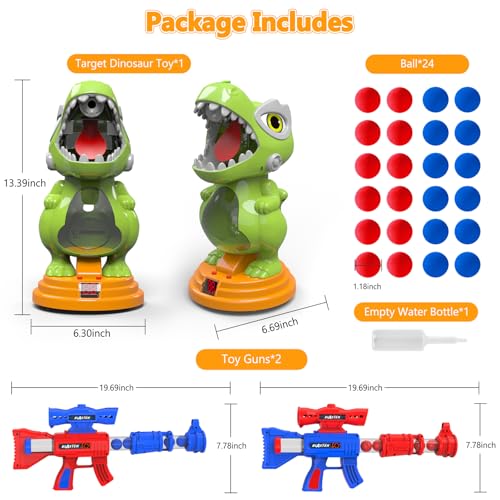 AuroTops Movable Dinosaur Shooting Toys for Kids Ages 58 for 68 Year Old Boys Girls Dinosaur Toys with Mist SprayRoar LightShooting Games for Kids Birthday Gifts Outdoor Indoor - Image 5