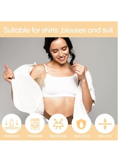 Generic 4 Pairs Underarm Sweat Guard Pads Soft Fabric Armpit Sweat Pads with Shoulder Strap Reusable and Washable Sweat Absorbing Guards Breathable Sweat Protectors Shield for Men and Women  - Image 2