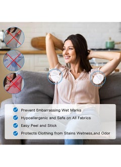 Generic 4 Pairs Underarm Sweat Guard Pads Soft Fabric Armpit Sweat Pads with Shoulder Strap Reusable and Washable Sweat Absorbing Guards Breathable Sweat Protectors Shield for Men and Women  - Image 4