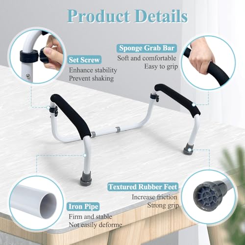 NEAUDE Couch Cane Stand Up Assist Chair Lift Devices for Seniors Elderly Couch Rails Assistance Bed Handles Seat Assist Grab Bar Standing Mobility Aids Equipment Fall Prevention Handicap Seat Lifter - Image 3