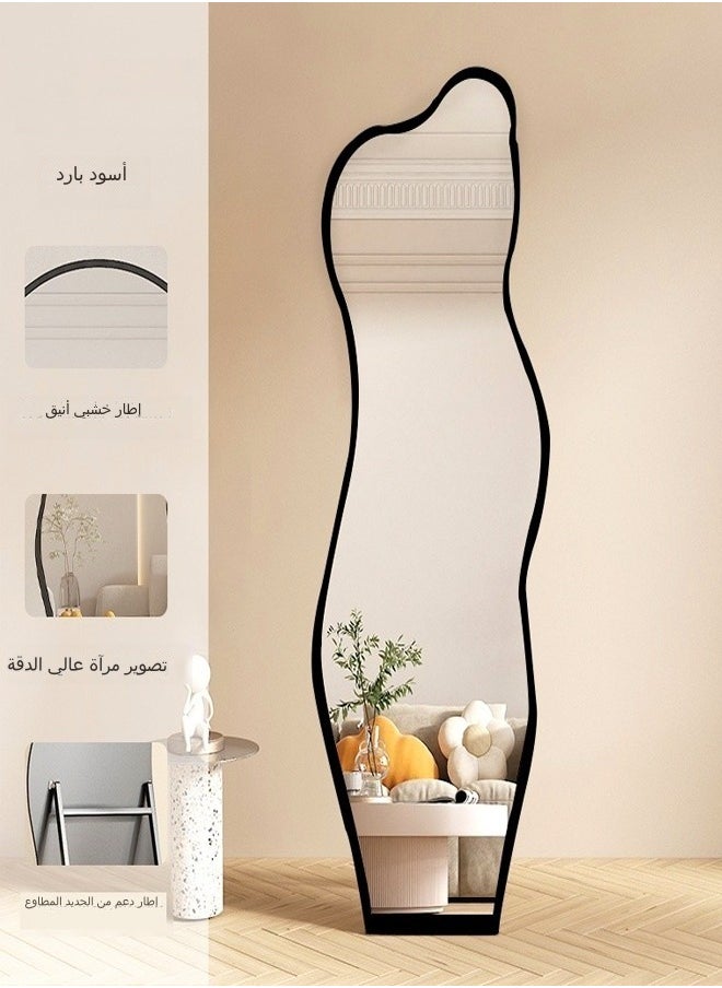 Irregular Clouds Shaped Asymmetrical Mirror Unique Shape Mirror Large Irregular Decorative Floor Full length Body Mirror Black 150x40cm - pzsku/Z295B598B1551AB5CBB09Z/45/_/1700560197/7d75c641-2db9-4676-9d3a-7284070bf69d