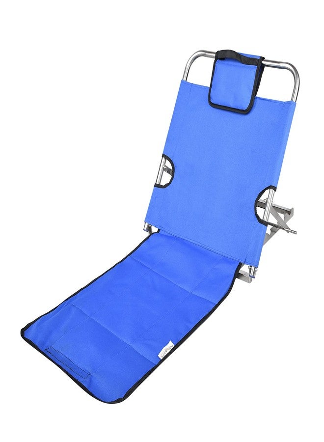 NEOSAFE Portable Folding Adjustable Bed Backrest Support Lifting Sit-Up Back Rest Mild Steel Tubes And Fabric Disability Universal Bed Support Ideal For Neck, Head And Lumbar Support (Blue,Standard) - Image 2