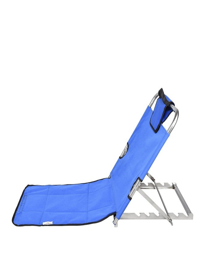 NEOSAFE Portable Folding Adjustable Bed Backrest Support Lifting Sit-Up Back Rest Mild Steel Tubes And Fabric Disability Universal Bed Support Ideal For Neck, Head And Lumbar Support (Blue,Standard) - Image 1