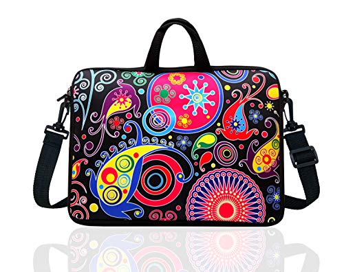 TAIDY 14-Inch Laptop Shoulder Bag Sleeve Case With Handle For 13" 13.3" 14" 14.1" Netbook/Macbook Air Pro (Classic Colourful) - Image 2