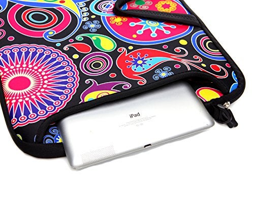TAIDY 14-Inch Laptop Shoulder Bag Sleeve Case With Handle For 13" 13.3" 14" 14.1" Netbook/Macbook Air Pro (Classic Colourful) - Image 4