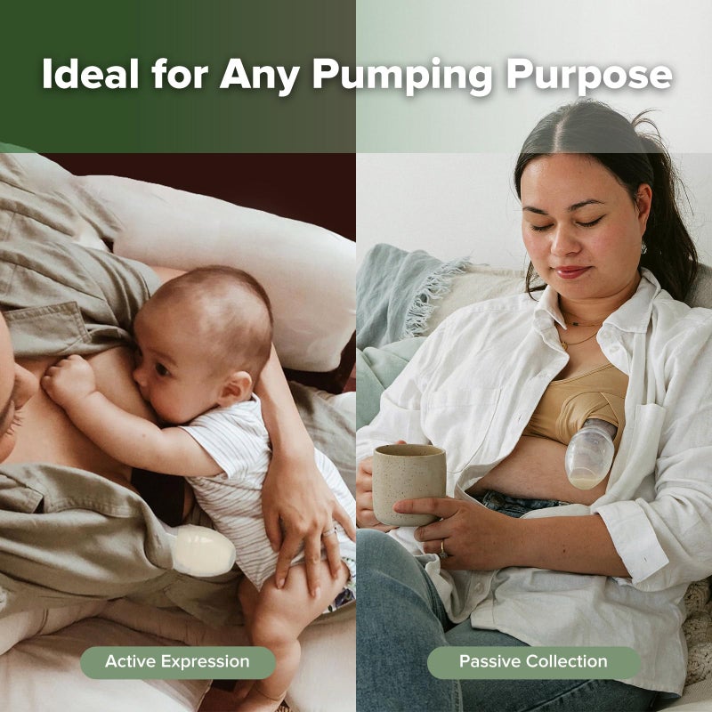 haakaa Manual Breast Pump Breastfeeding Pump with Food Grade Silicone Cap (Grey) 4oz/100ml - Image 2