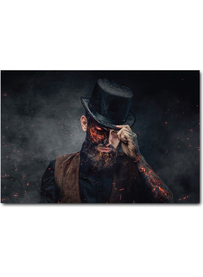 RYN Burning Man Wall Art Multicolour 40x60cm - Image 2