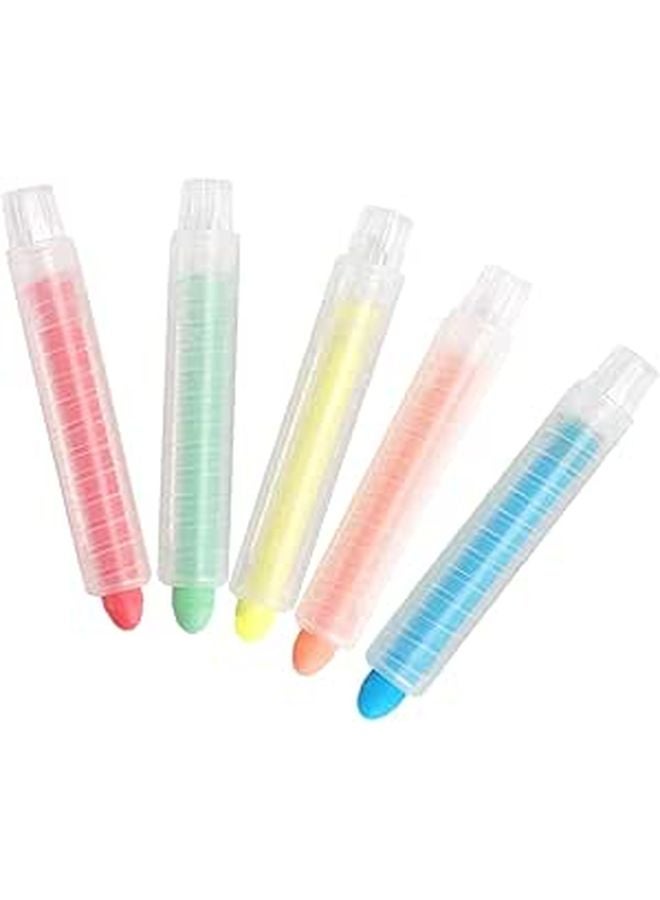 Water Soluble Washable Chalk 5 Pack Vibrant Colors For Kids Art Activities - Image 1