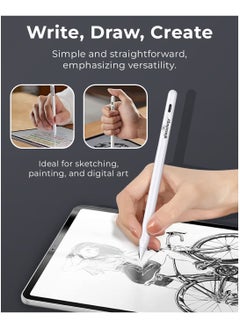 glassology Universal stylus pen for touch screens, compatible for iOS and Android devices, iPad iPhone laptop Samsung phones and tablets, for Drawing and Handwriting (White)  - Image 5