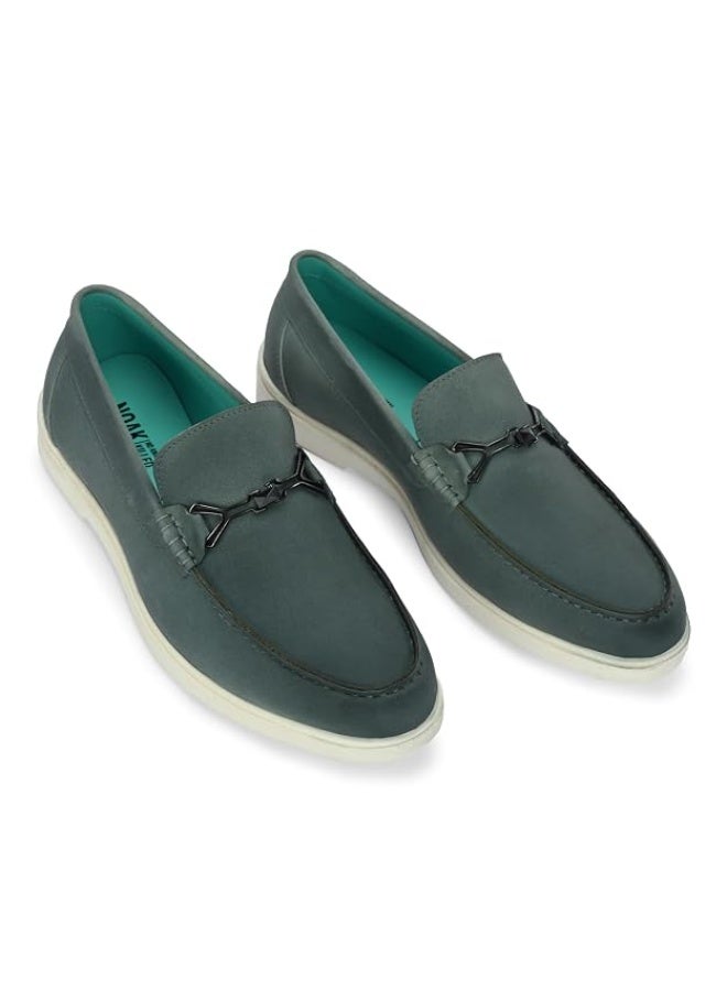 NOAK NO ANIMAL KILLED Casual Leather Material Slip-on Loafers Shoes Comfortable Shoes for Men|Olive|11UK - Image 3