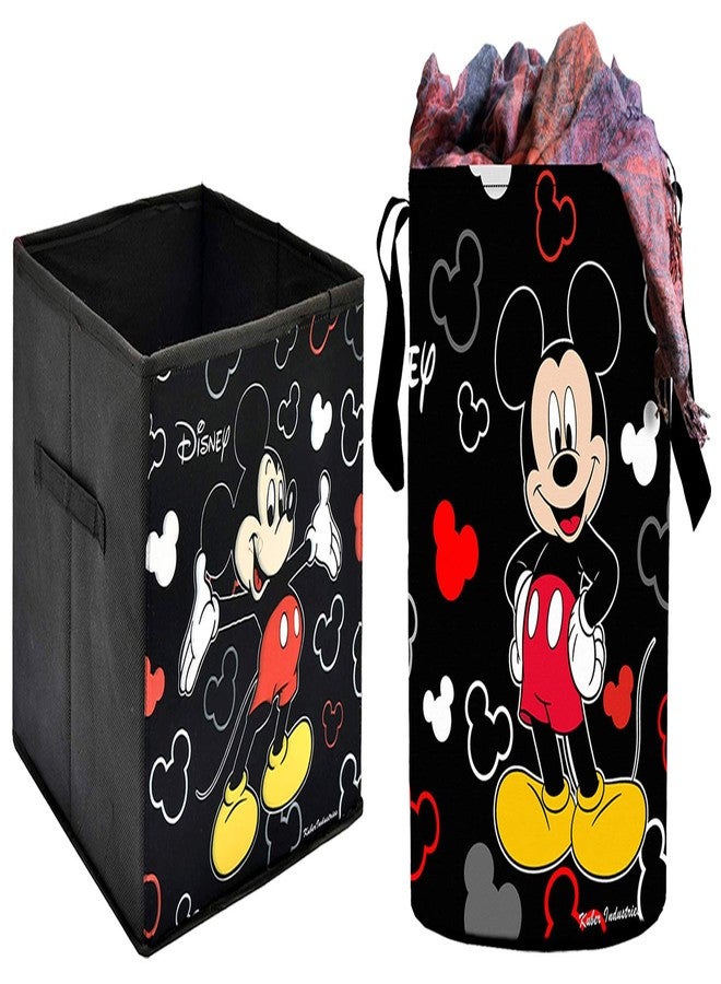 Kuber Industries Disney Print Non Woven Fabric Foldable Large Size Storage Cube Toy and Waterproof Cotton Laundry Bag, Toy Storage, Laundry Basket Organize - Image 1