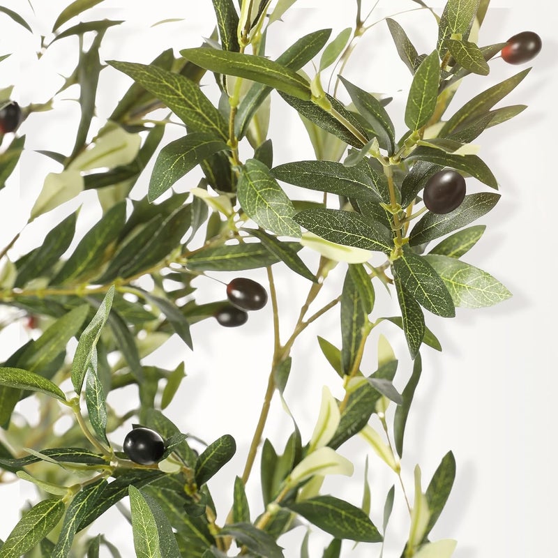 LYERSE Repeated use resistant selected material 4ft Olive Tree - Olive Trees Artificial Indoor - Faux Olive Tree 4ft with Large Olive Branches and Lifelike Fruits - Fake Olive Tree for Modern Home Office House Living Room Decor Cost saving design picks - Image 5