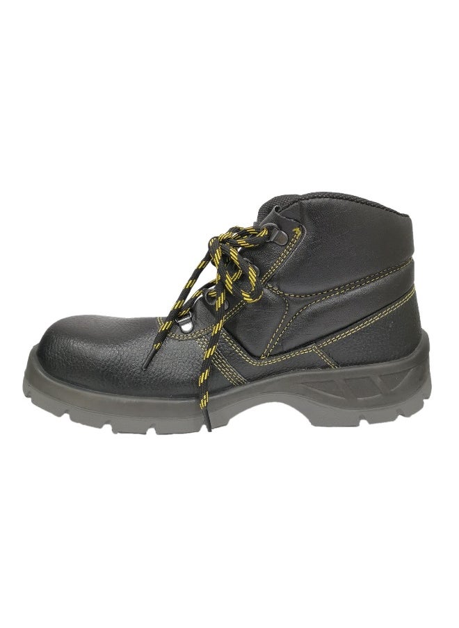 Deltaplus - Jumber S1 Black Leather Safety Shoes for Men | Antistatic, Anti-Slip, Oil & Heat Resistant | Double Density with Steel Toe | Size-44 - Image 1