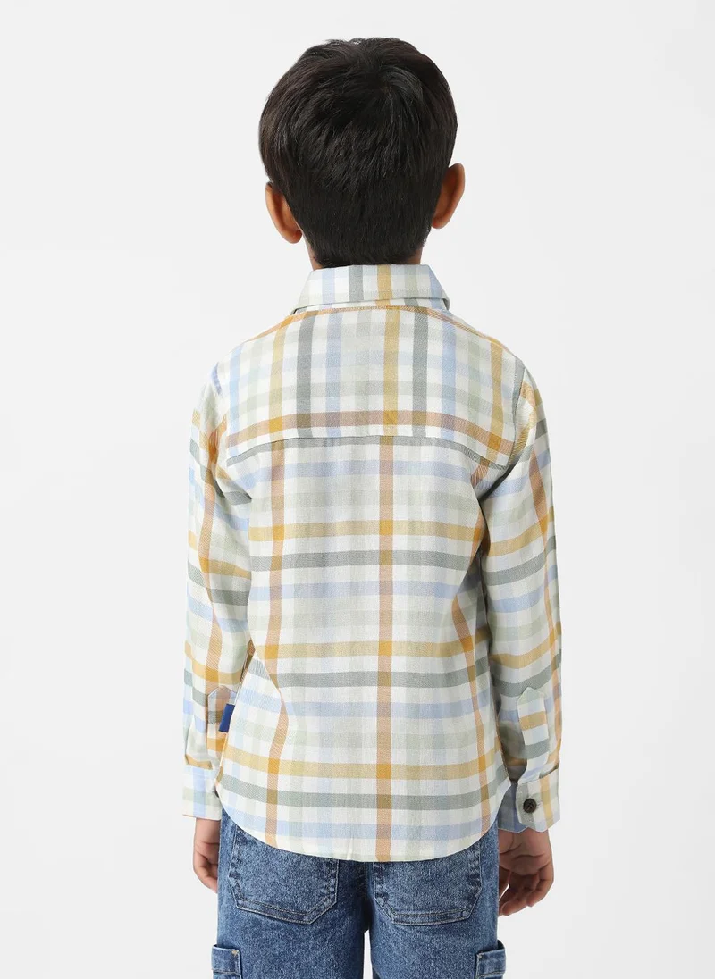 نوتيناتي Nautinati Boys Cotton Twill Plaid Shirt