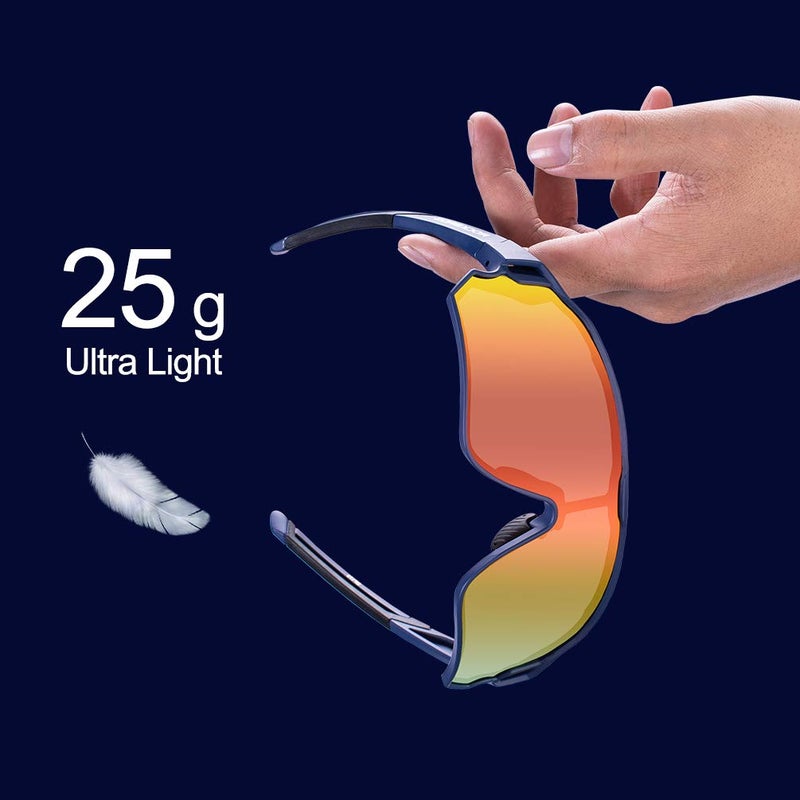 ROCKBROS Polarized Sunglasses UV Protection for Women Men Cycling Sunglasses, Blue - Image 4