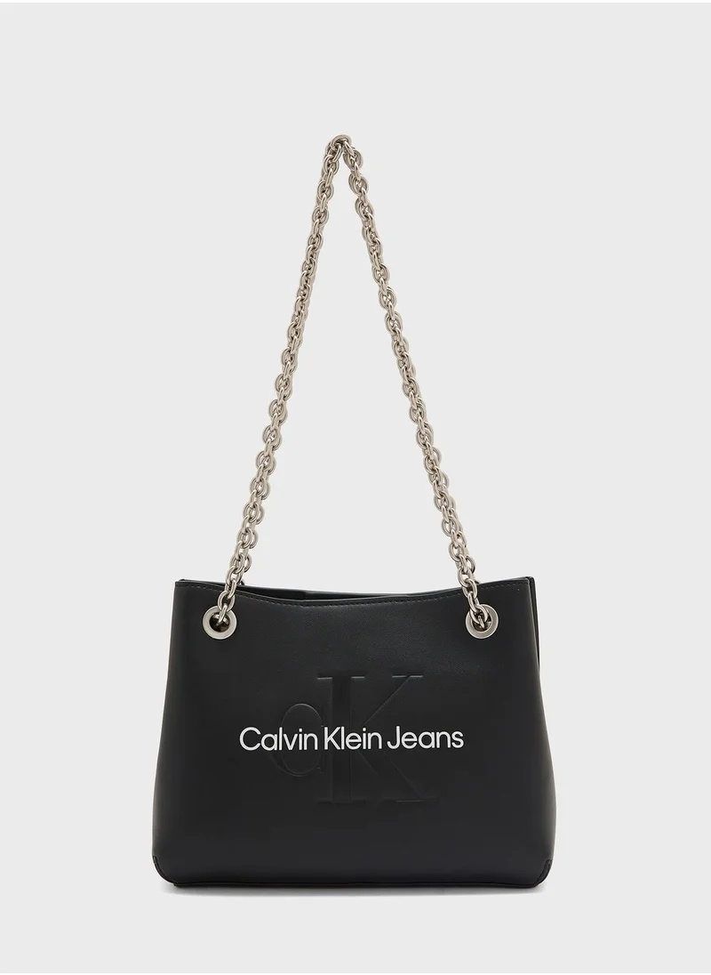 Calvin Klein Jeans Sculpted Chain Detailed Tote