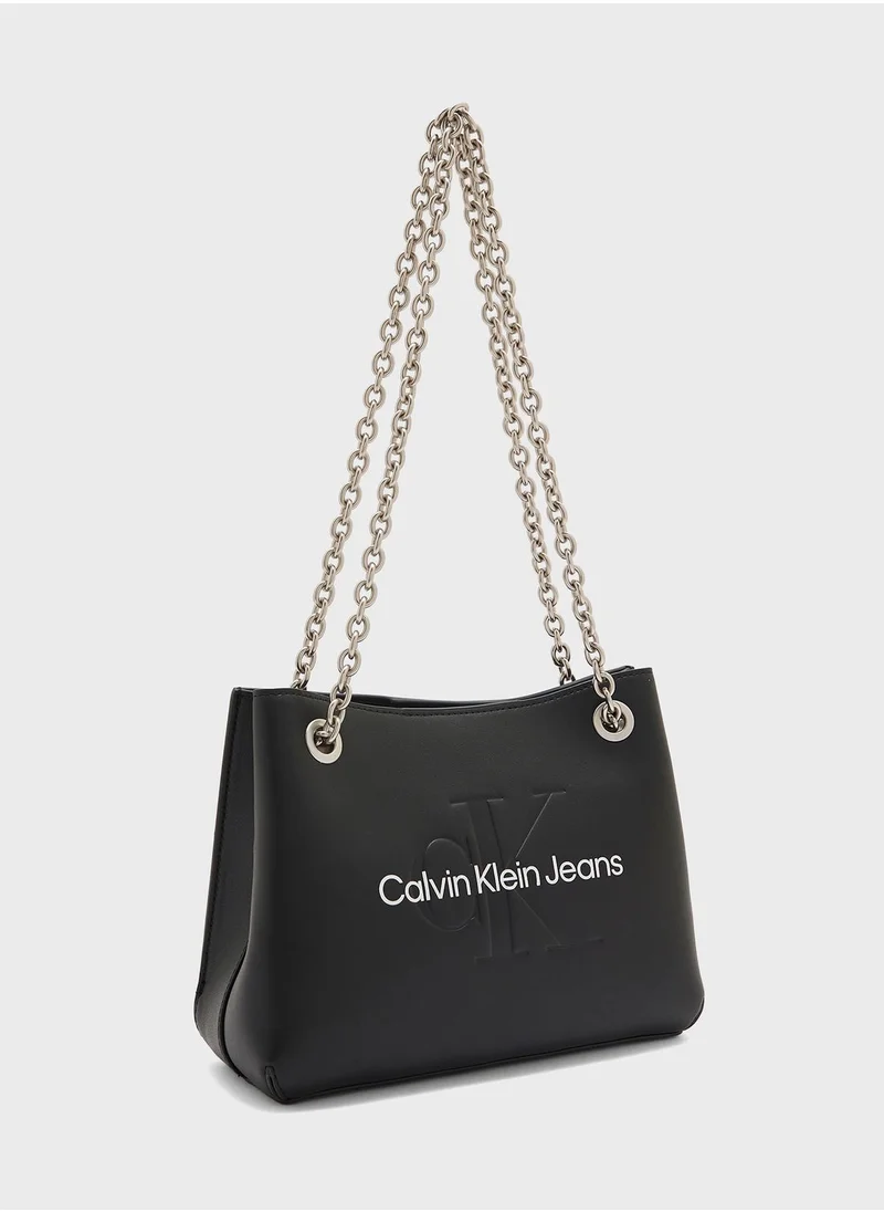 Calvin Klein Jeans Sculpted Chain Detailed Tote