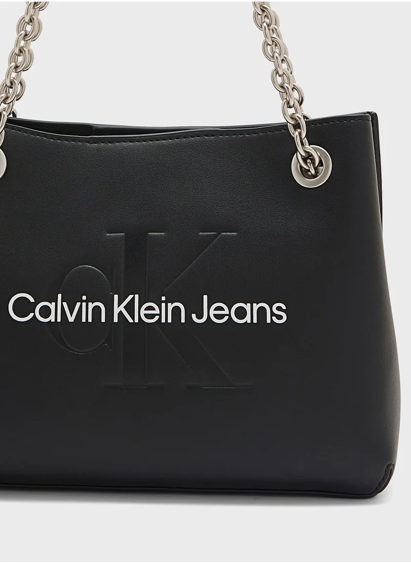 Calvin Klein Jeans Sculpted Chain Detailed Tote