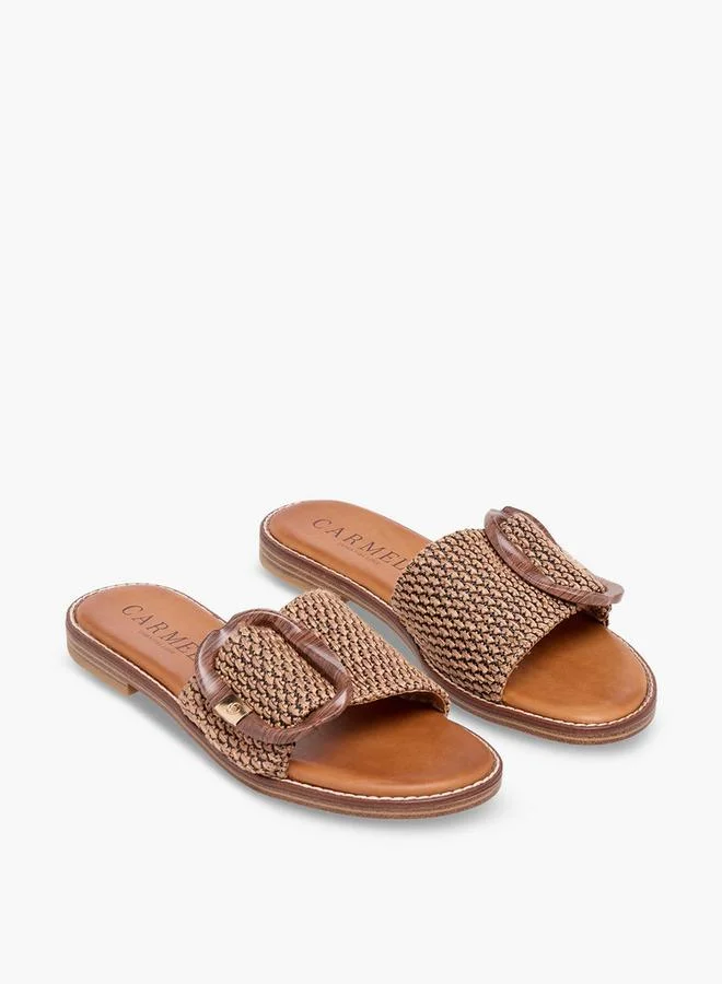 Carmela Women Textured Leather Sandals
