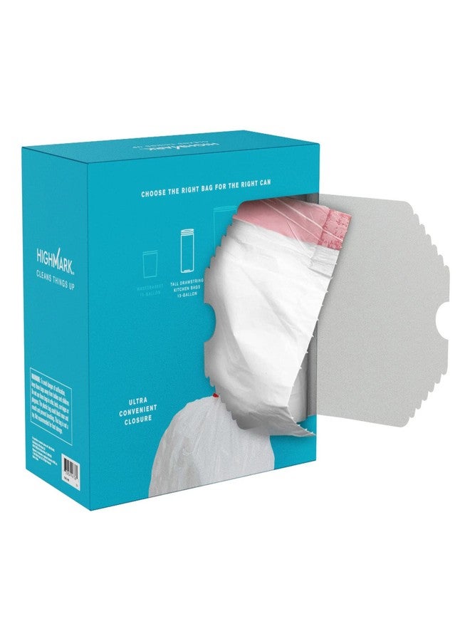Highmark 0.9-mil Drawstring Trash Bags, 13 Gallons, White, Box Of 120, DP848808 - Image 5