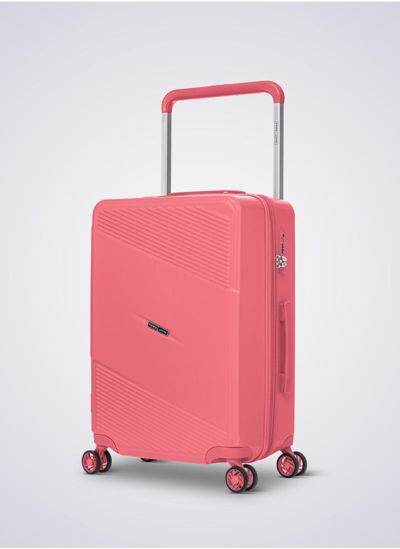 PARAJOHN - Effortless Travel with Our Sleek 3-Piece Polypropylene Wide Handle Spinner Luggage Set PINK - Image 1