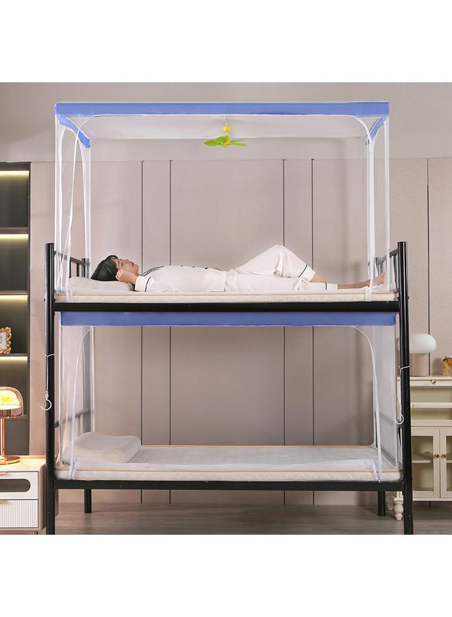 Bluejw Student Dormitory Mosquito Net Factory Spread Mosquito-proof Dust-proof Anti-fall Bracket Three-door Shading Curtain Bedroom 1 Meter 2 Beds - Image 3