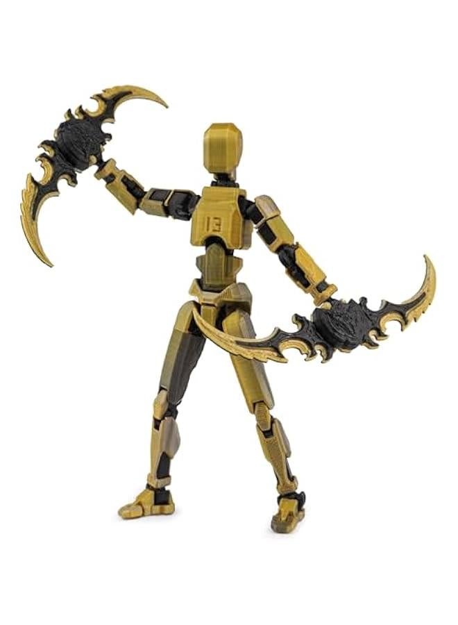 Dummy13 Action Figure Set | Pre-Assembled 3D Printed Titan and Robo Figures | Highly Articulated Robot Toys with Interchangeable Accessories |  for Collectors and Hobbyists (Silver Black) - Image 5