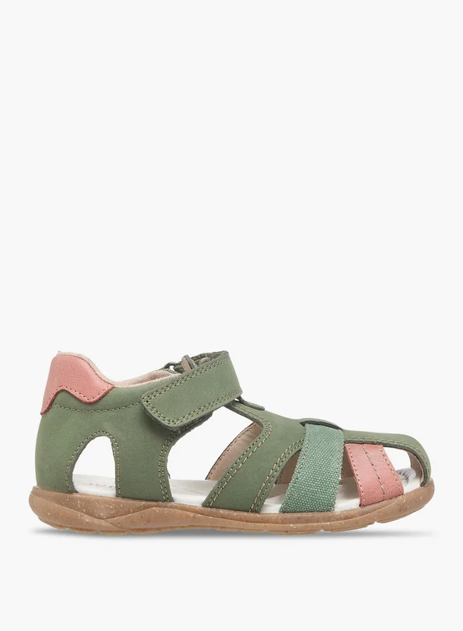 JUNIORS Panelled Sandals With Hook And Loop Closure