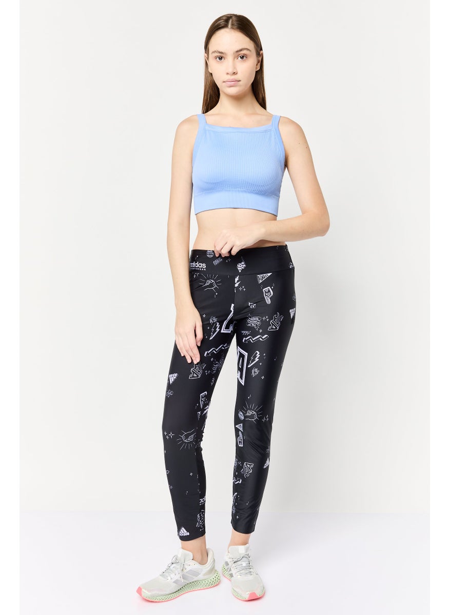 Adidas Women Sportswear Fit Training Leggings, Multicolor  - Image 2