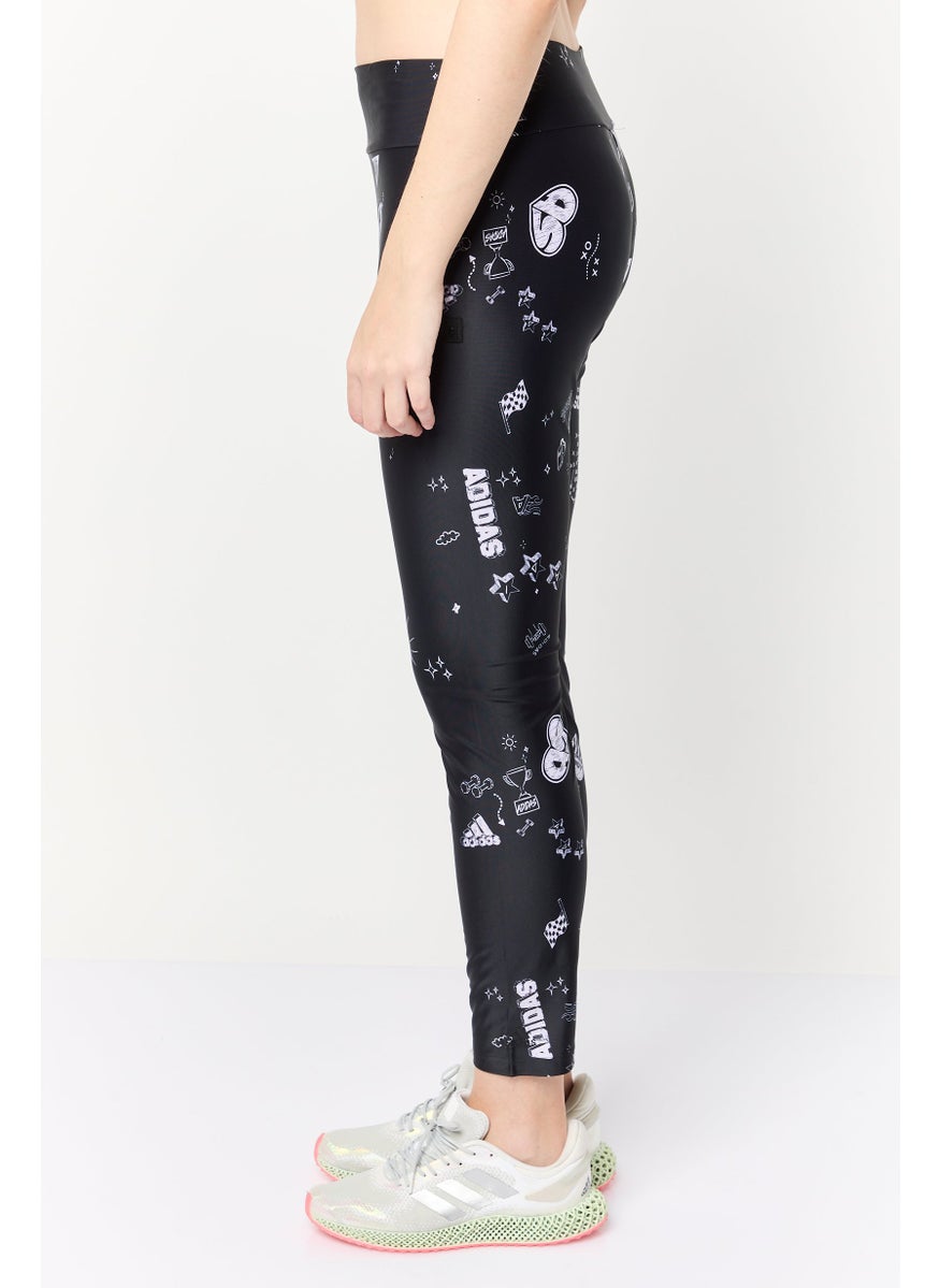 Adidas Women Sportswear Fit Training Leggings, Multicolor  - Image 4