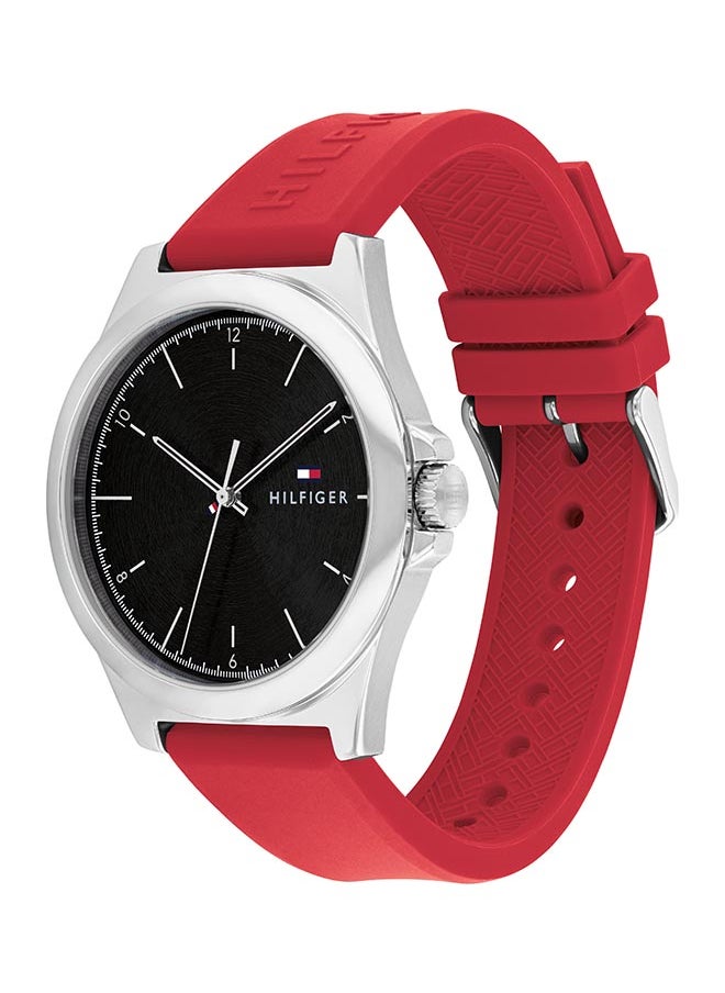 TOMMY HILFIGER Men's Analog Round Shape Silicone Wrist Watch 1710615 - 42 Mm  - Image 2