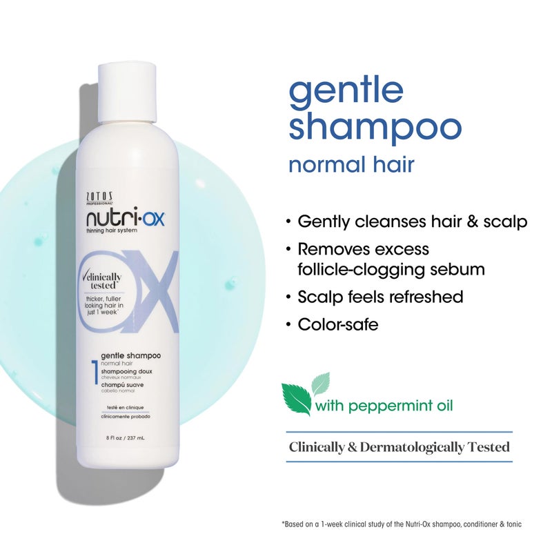 NUTRI-OX Starter Kit for Thinning Hair | Thicker, Fuller-Looking Hair | Peppermint | Clinically & Dermatologically Tested | 30 Day Supply - Image 3