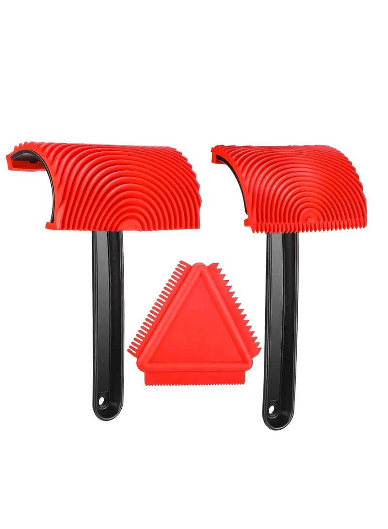 Wood Graining Painting Tool Set DIY Grain Rubber Empaistic Texture for Household Wall Room Art Paint Decoration (3 Pack) - Image 1