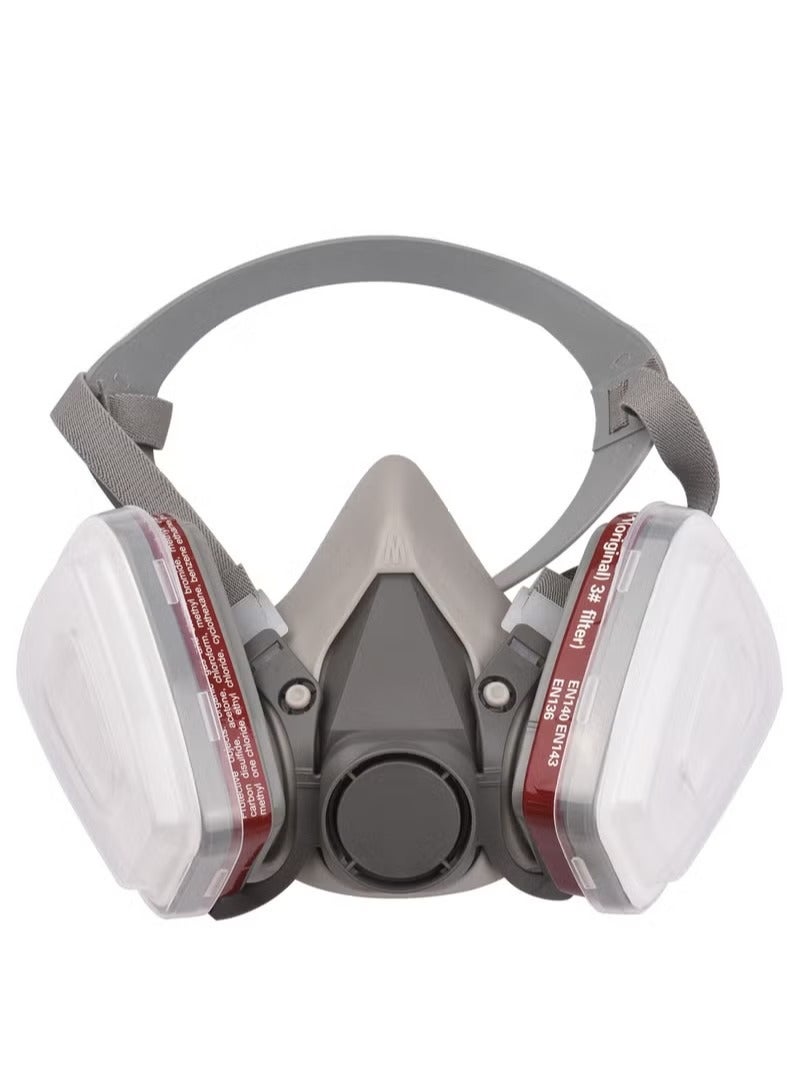 Reusable Respirator Half Face Cover Gas Mask, with Safety Glasses, Half Facepiece Set  - Image 3