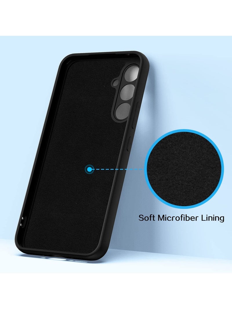 BORTONY Samsung Galaxy A54 5G Case with 2 Pack Tempered Glass Screen Protector Microfiber Shockproof Soft Liquid Silicone Protective Phone Cover for Galaxy A54 5G - Image 3