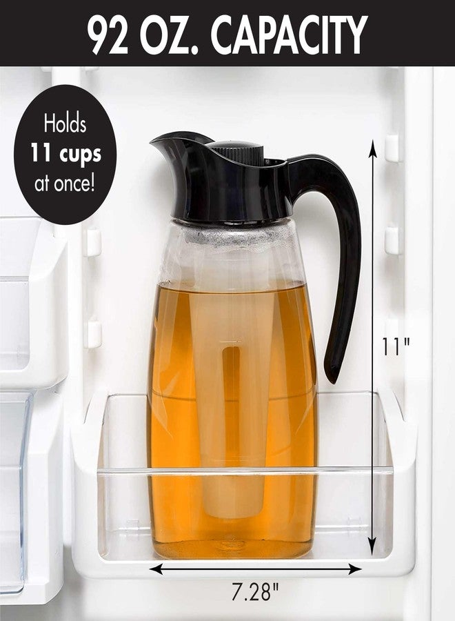 Primula Flavor-It Beverage System, Includes Large Capacity Fruit Infuser Core, Tea Infuser Core, and Chill Core, Dishwasher Safe Pitcher, 2.9-Quart, Black - Image 2