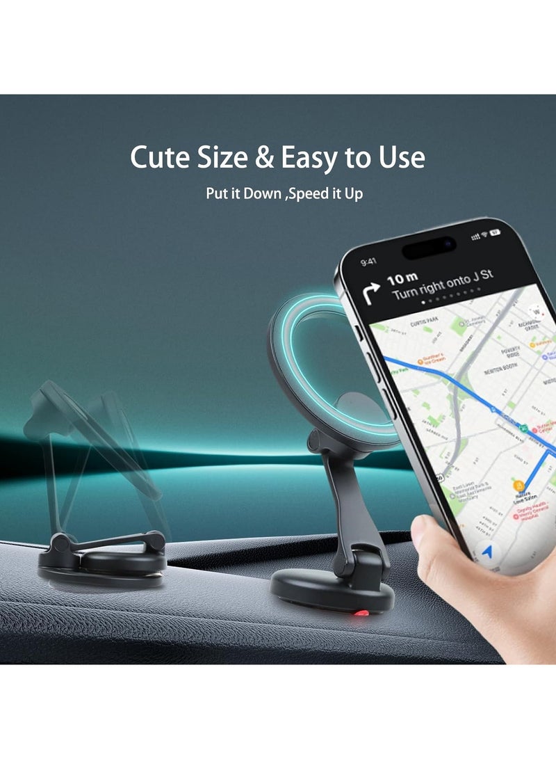 Car Mount Magnetic Phone Holder,Strong Car Holder Dash Mount Strong Grip Car Phone Holder - Image 5