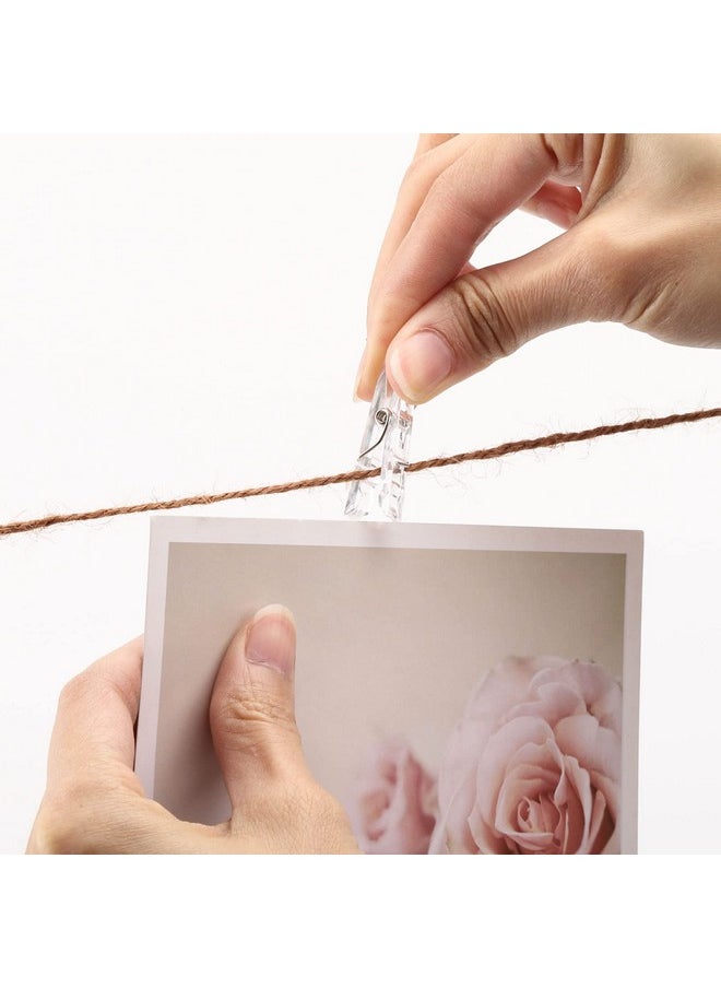 Tecbeauty 200pcs Mini Clothes Pins Photo Pictures Small Clips - Clear - Reusable  - Image 5