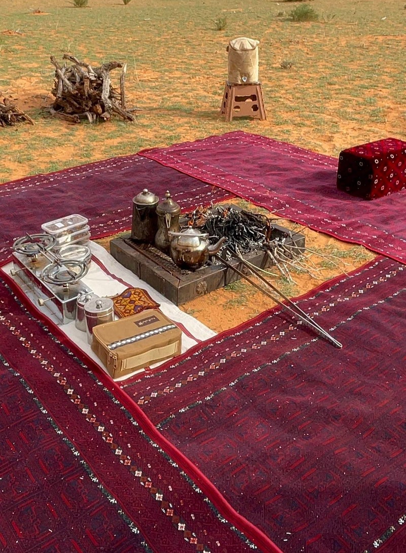 SEGADTY Sadu Carpet from segadty a traditional design inspired by Sadu patterns a practical travel carpet for outdoor and camping adding an authentic touch to your seating area - Image 5
