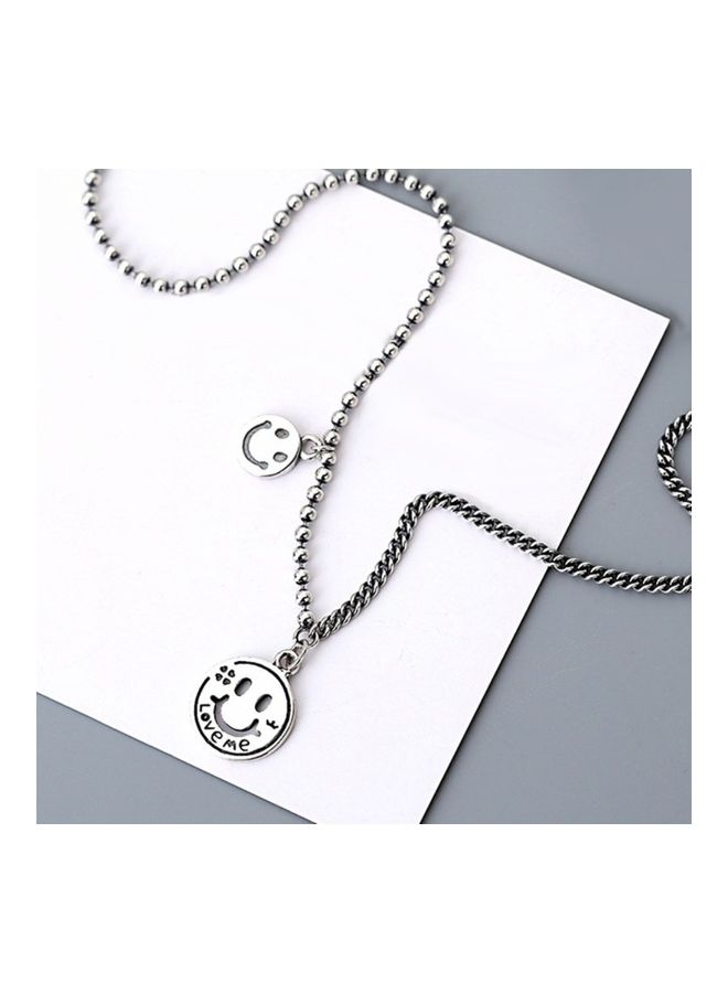 بيرفيي Rhodium Plated Ziron Studded Pendant Necklace - Image 5