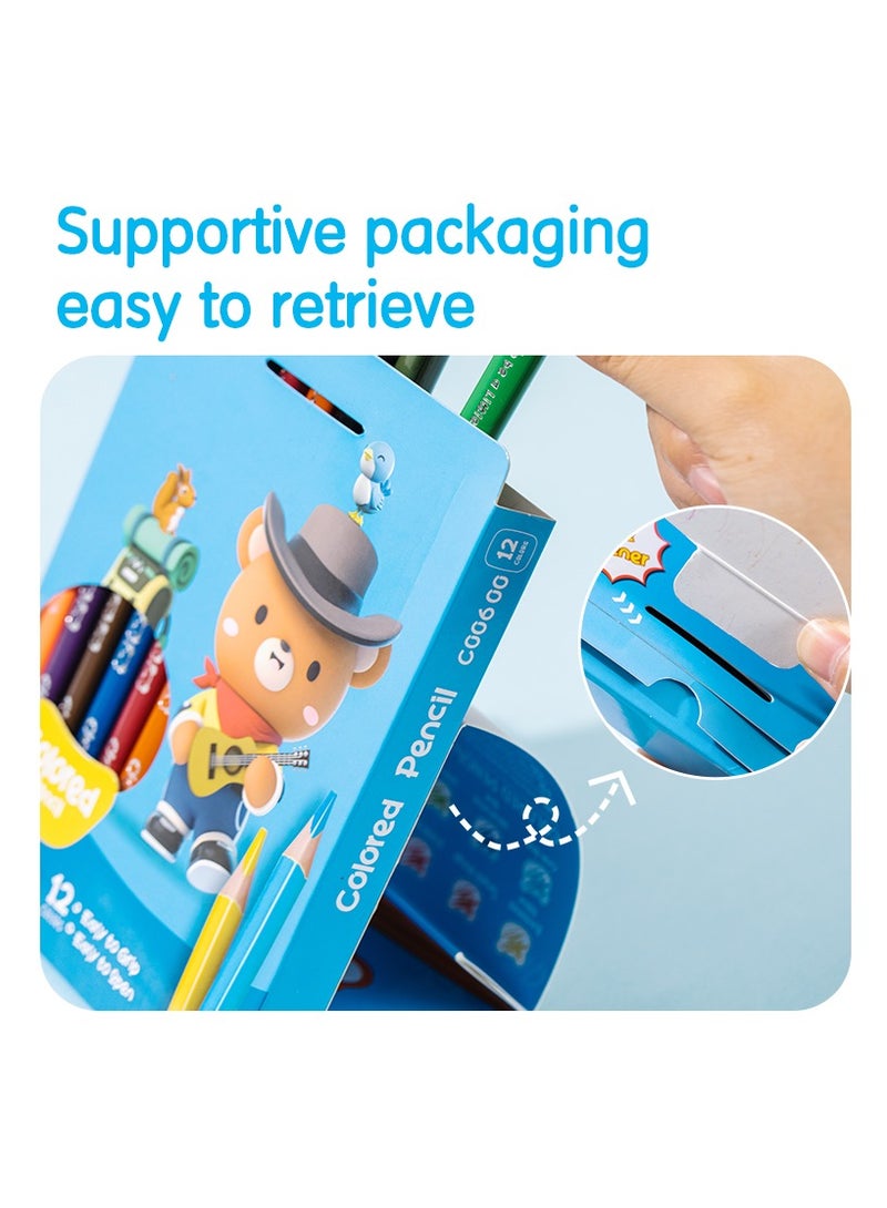 Deli EC00660 Jumbo Colored Pencil Set, 6 Colors – ideal for kids' drawing & coloring - Image 4