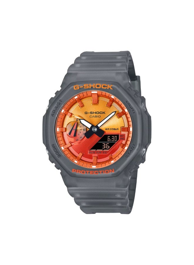 Casio G-SHOCK GA-2100FLS-8A4DR, Carbon Core Guard Analog-Digital Watch, Octagonal Bezel, Shock Resistant, 200M Water Resistant, Double LED Light, World Time - Image 1