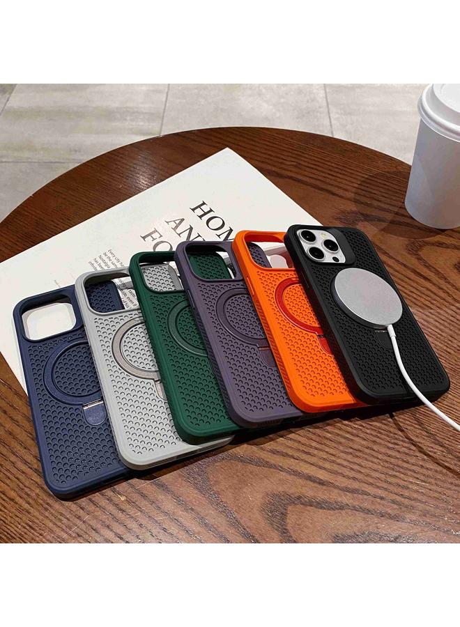 S-TOP Case For iPhone 12 Pro Hollow Cooling Magsafe Phone Case with Holder - Image 2