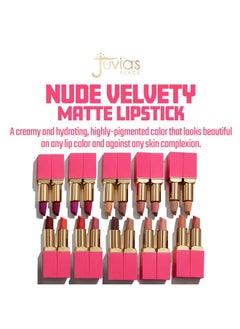 Juvia's Place Juvia's Place The Nude Velvety Matte Lipstick Chic - Nude Matte Lipstick, Long-lasting Matte Lipstick, Rich-Color Lip Makeup, Creamy Lipstick with Matte Finish, Beauty & Lip Products  - Image 2