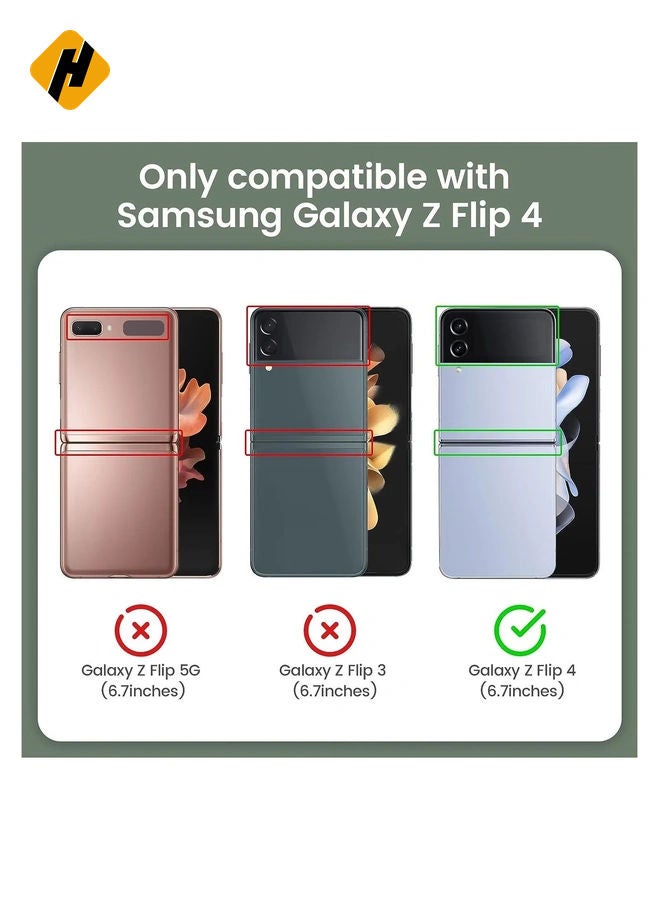 HuHa Samsung Galaxy Z Flip 4 Case, Galaxy Z Flip 4 Clear Case [Anti-Yellow] Slim Thin Premium TPU Crystal Shockproof Protective Cover Case for Samsung Galaxy Z Flip 4 5G 2022 - Full Clear  - Image 2